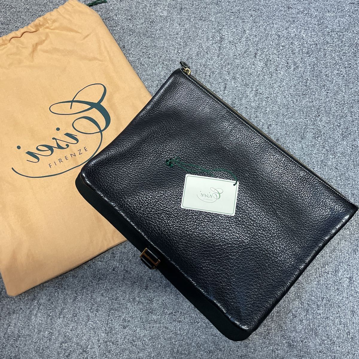 1円スタート 美品 Cisei シセイ クラッチバッグ セカンドバッグ 黒 