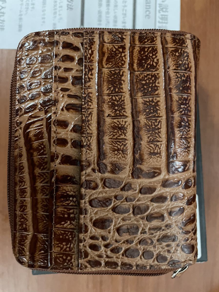 未使用品 ロダニア RODANIA ワニ皮財布 未使用品 本物クロコダイル