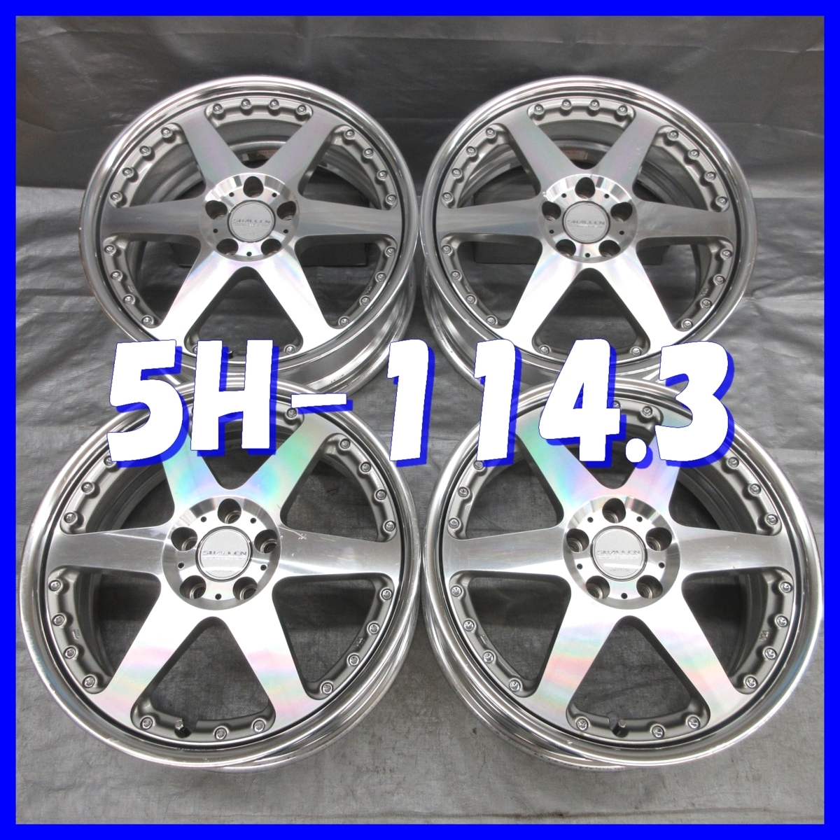 ■送料無料 A2■ ENKEI製/AME SHALLEN SX 19×8J+43 5H PCD114.3 4本 ※ポリッシュ系/一部 シルバー 2ピース/6本スポークタイプ