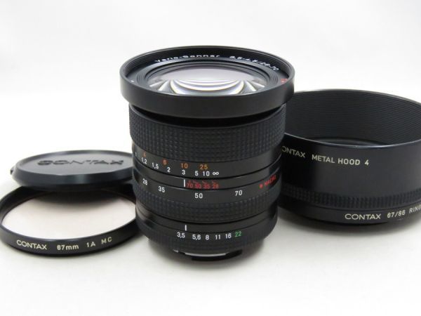 [18808Y2]★超極上美品★CONTAX Carl Zeiss Vario-Sonnar 28-70mm F3.5-4.5 T* MMJ フード付き