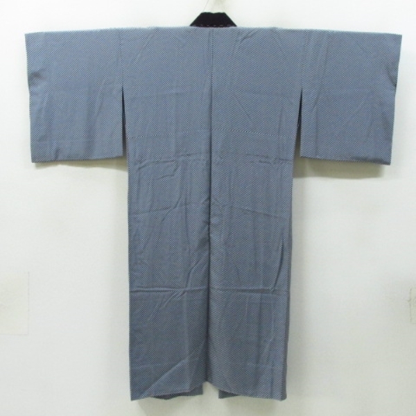 長襦袢 正絹 袖無双 未使用 乱絽 丹後 ★着物10★ 1円 絹 長襦袢 市松 刺繍半衿付 袖無双 身丈136cm 裄68cm [同梱可] ☆☆☆☆