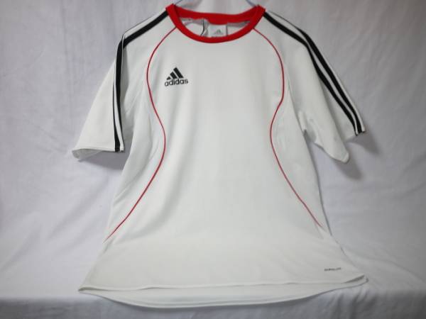 アディダス サッカーウェア Clima365 Sサイズ 白／赤_1
