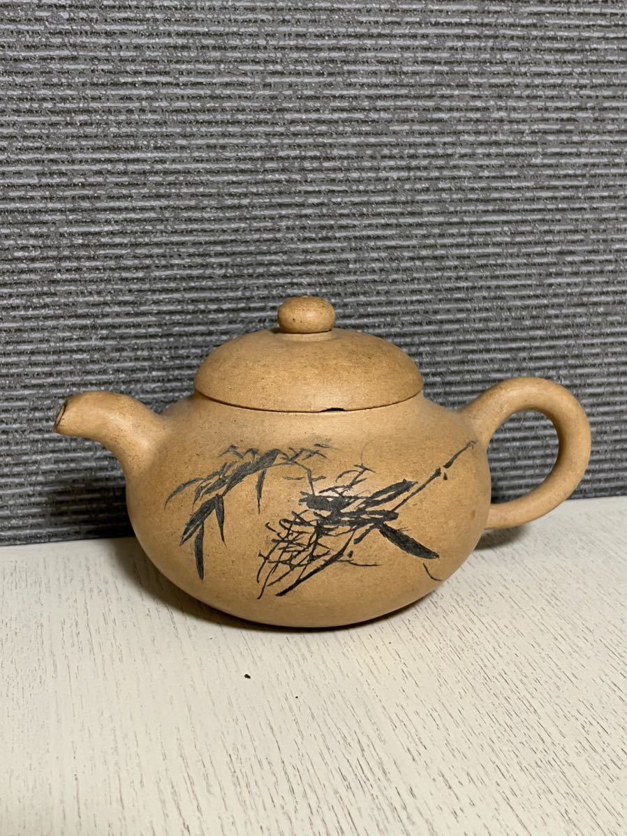 中国 在銘 白泥 漢詩刻 急須 古玩 煎茶道具 唐物 中国美術 Letao