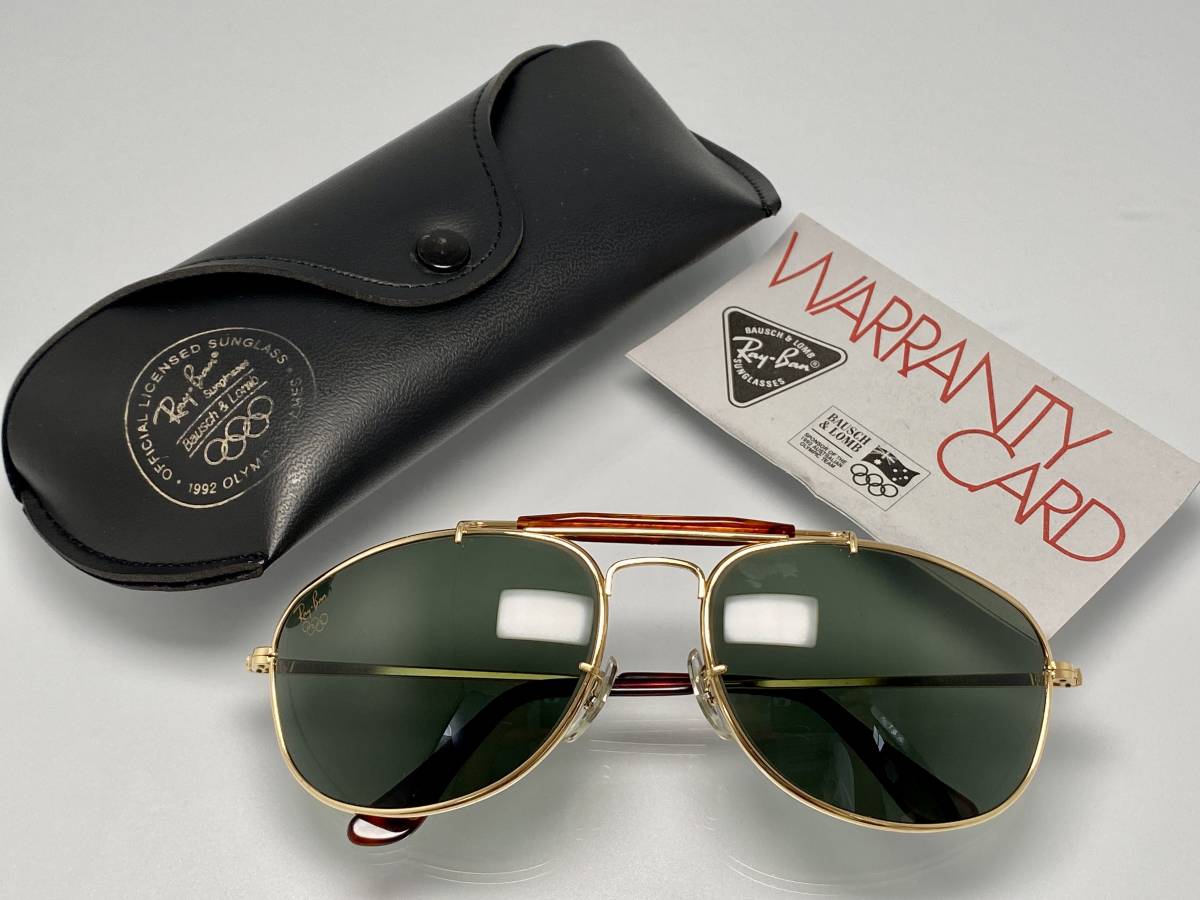 新作入荷，最新作 Olympic限定 B&L RAY-BANボシュロムレイバン 1992オリンピックサングラスW1079 Gold/G-15 トルツガブローバー付キャラバン USA製 ケース付(アビエーター)｜売買されたオークション情報、yahooの商品 サングラス