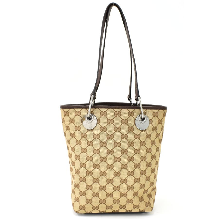 1円 ◇極美品 GUCCI グッチ ハンドバッグ トート 120840 GGキャンバス 