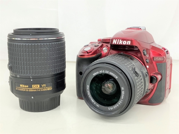 Nikon　J1 ダブルレンズキット 【難有】 Nikon ニコン D5300 レッド ダブルズームキット2 AF-S DX NIKKOR VR II