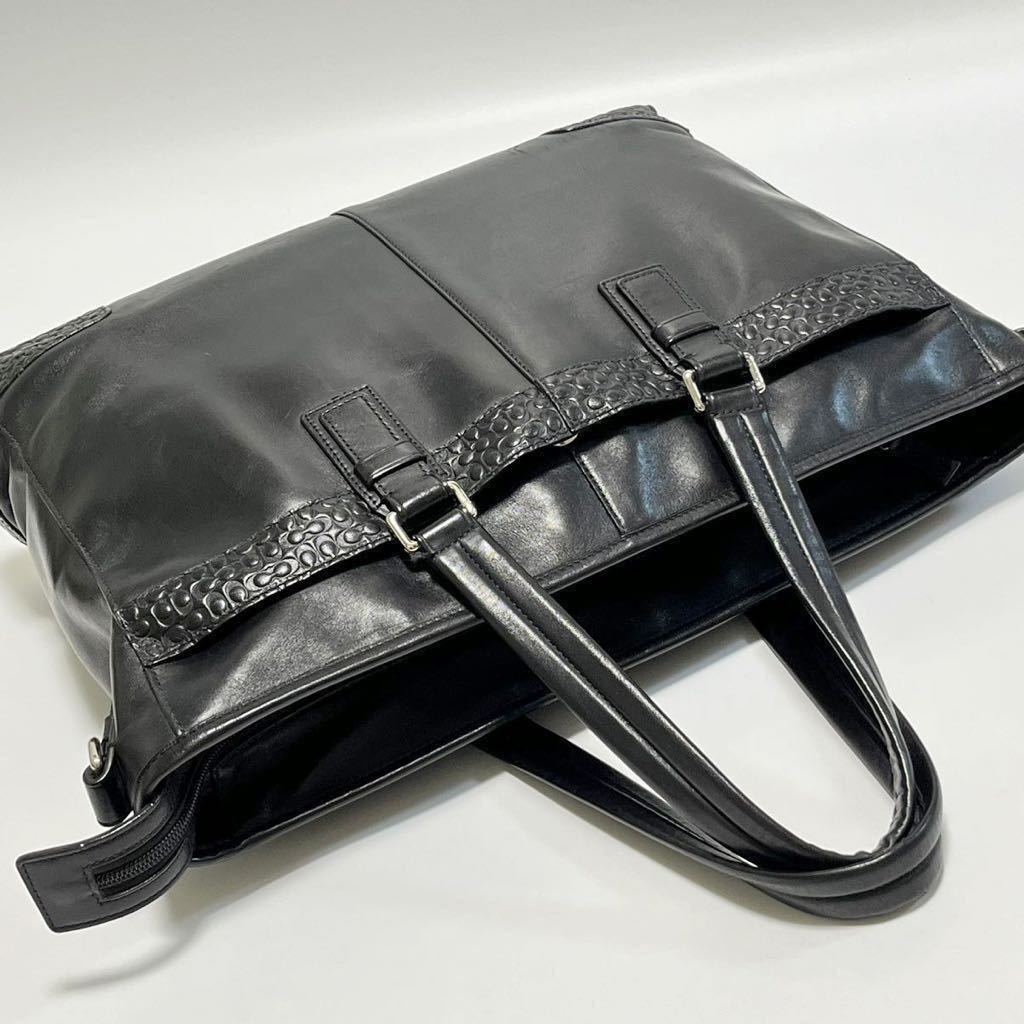 コーチ COACH 2way トートバッグ ストラップ 鞄 【希少モデル・1円 