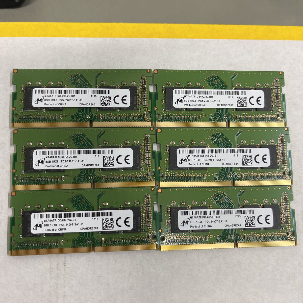 【セール，新品】 H22 Micron ノートPCメモリ 8GB 1R&times;8 PC4-2400T 6枚(SO-DIMM)｜売買されたオークション情報、yahooの商品情報をアーカイブ公開 - オークファン DIMM