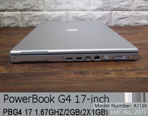 ☆≪ジャンク品≫PowerBook17 G4-1.67G/2G 難有[t22082904