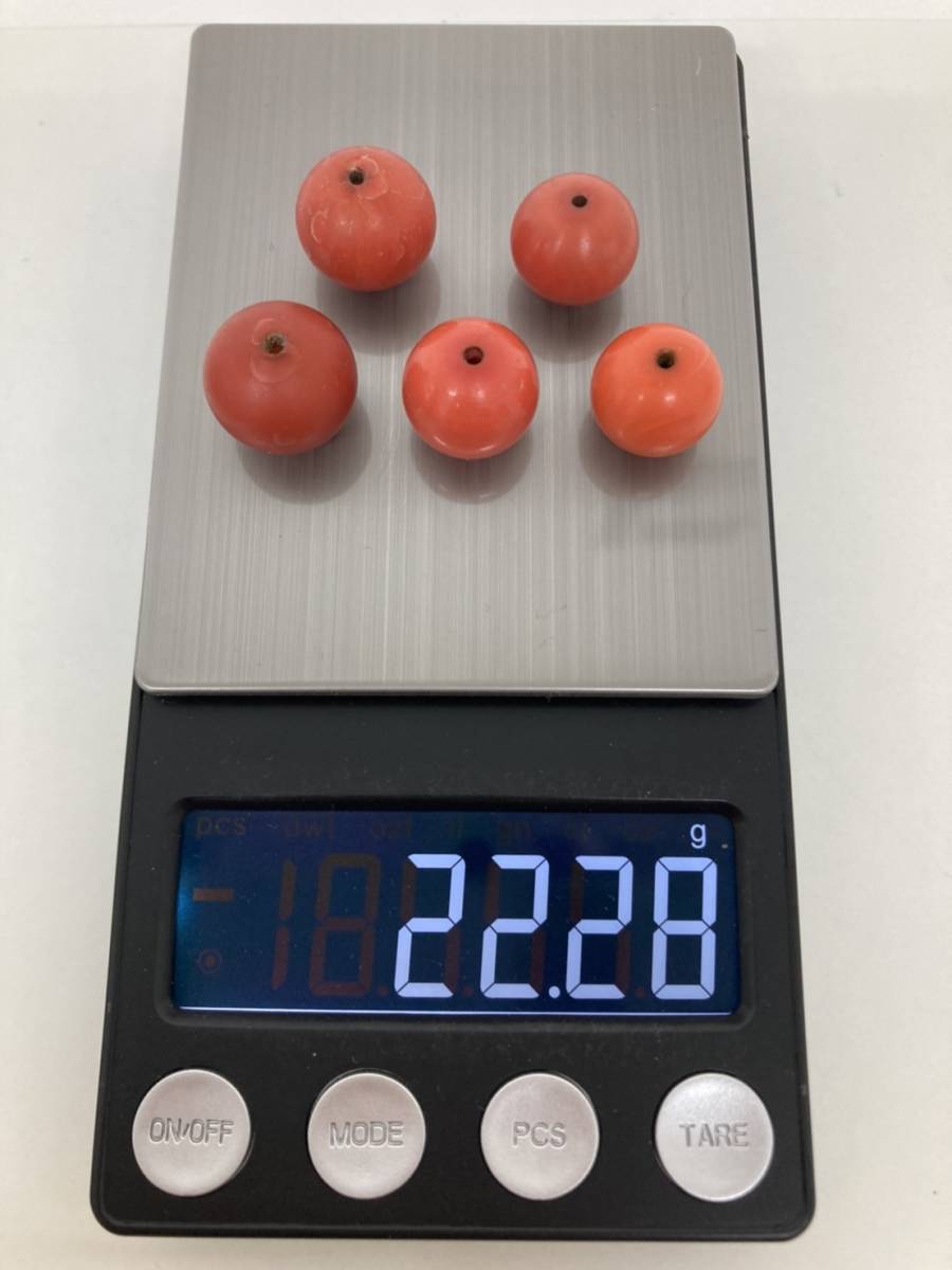 1円～ 和装小物 コーラル 珊瑚 サンゴ 珊瑚玉 帯留め/帯飾り/ブローチ  