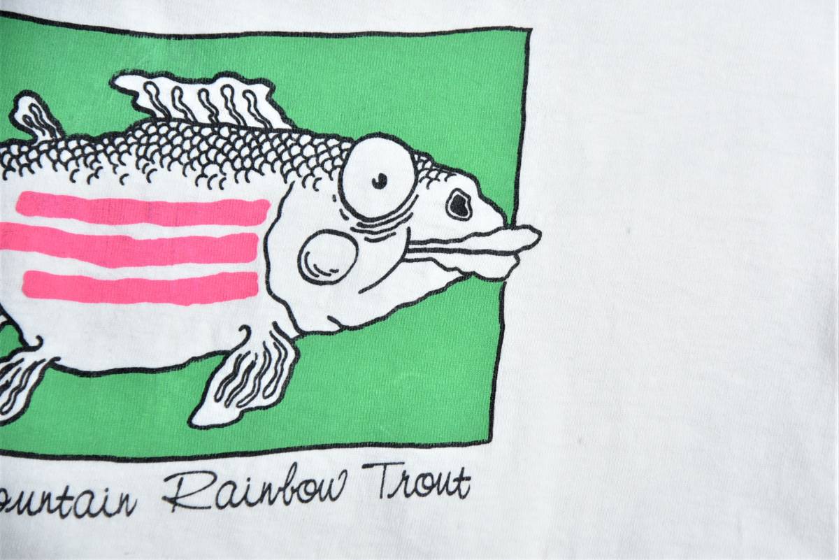 雰囲気◎ 80s 90s USA製 ニジマス Tシャツ ヴィンテージ 古着 雰囲気◎ 80s 90s USA製 ニジマス Tシャツ ヴィンテージ 古着