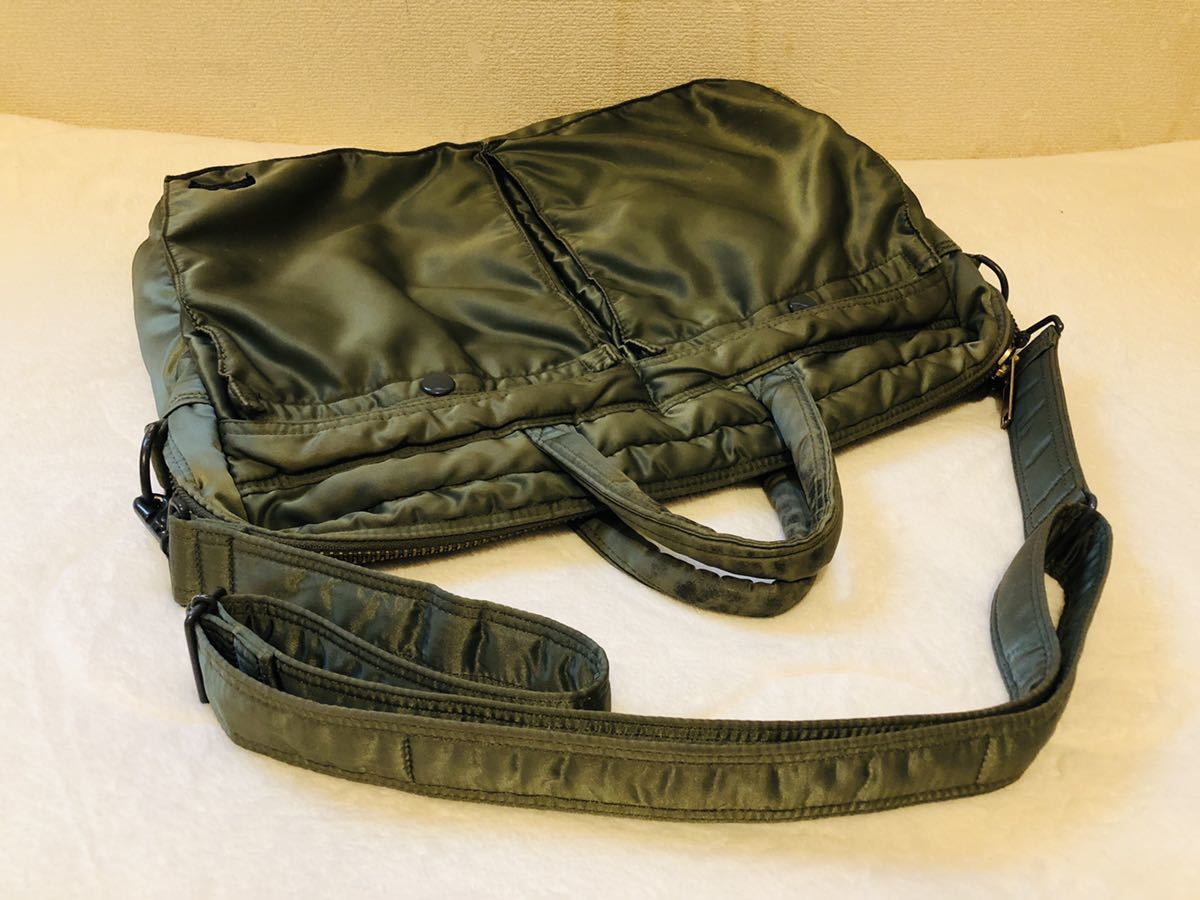 タンカー TANKER 【美品】PORTER 2wayビジネスバッグ　廃盤　1層 2026年最新 シルバーグレー 2Way ビジネスバッグ タンカー 廃盤品 バッグ