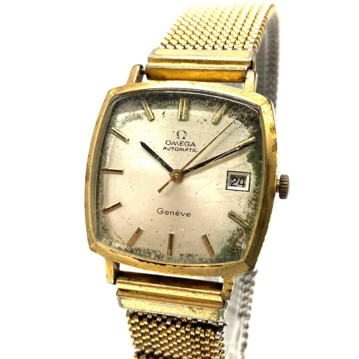 【最終値下げ】OMEGA Geneve 自動巻き時計 オメガ ジュネーブ Geneve OMEGA 自動巻き OMEGAコラム消えた名
