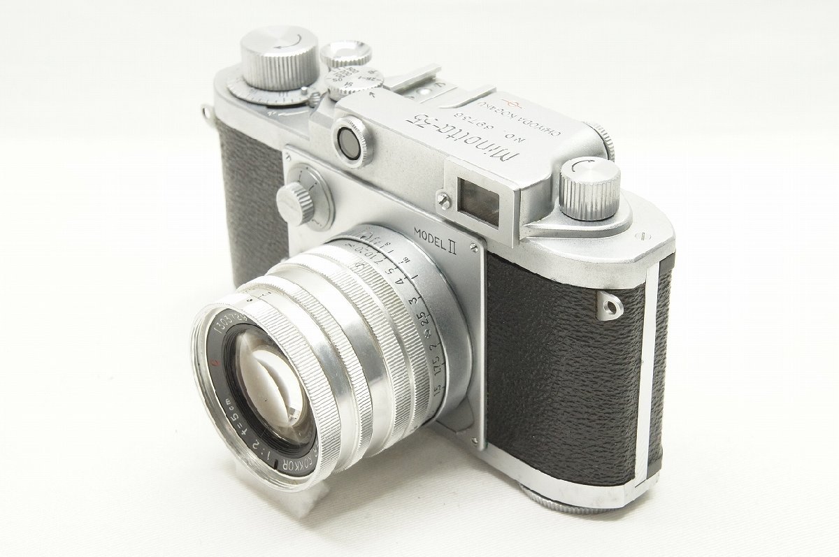 ジャンク品］ミノルタ-35 Model II二眼レフカメラ純正レザーケース付き
