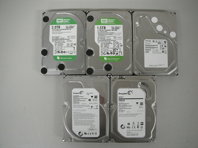 ◇東芝+WD+シーゲート 3.5インチHDD◇3TB+3TB+2TBまとめ売り