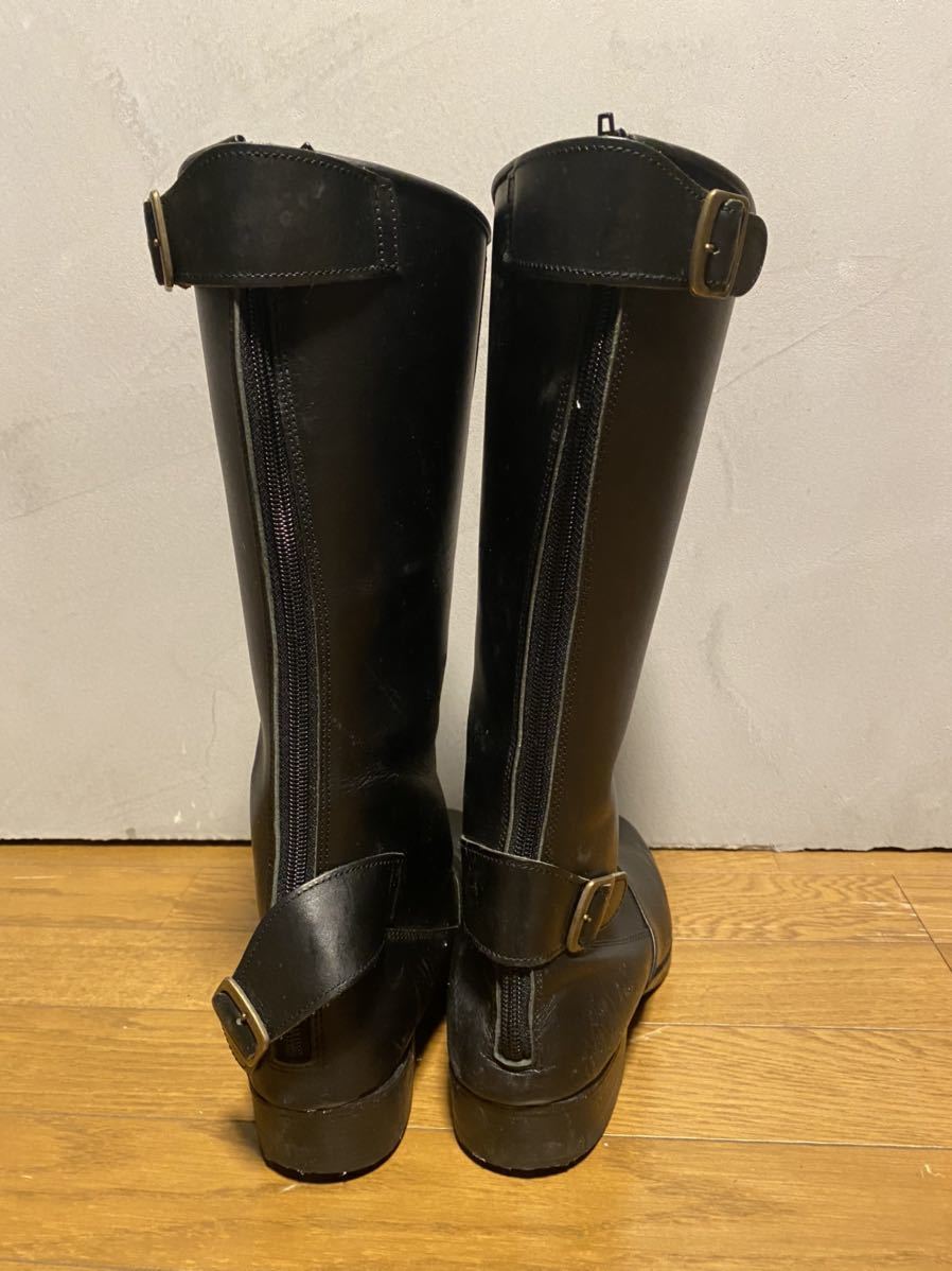 特攻ブーツ 黒26．5cm/ブラック ライダーブーツ 旧車會 カフェ 