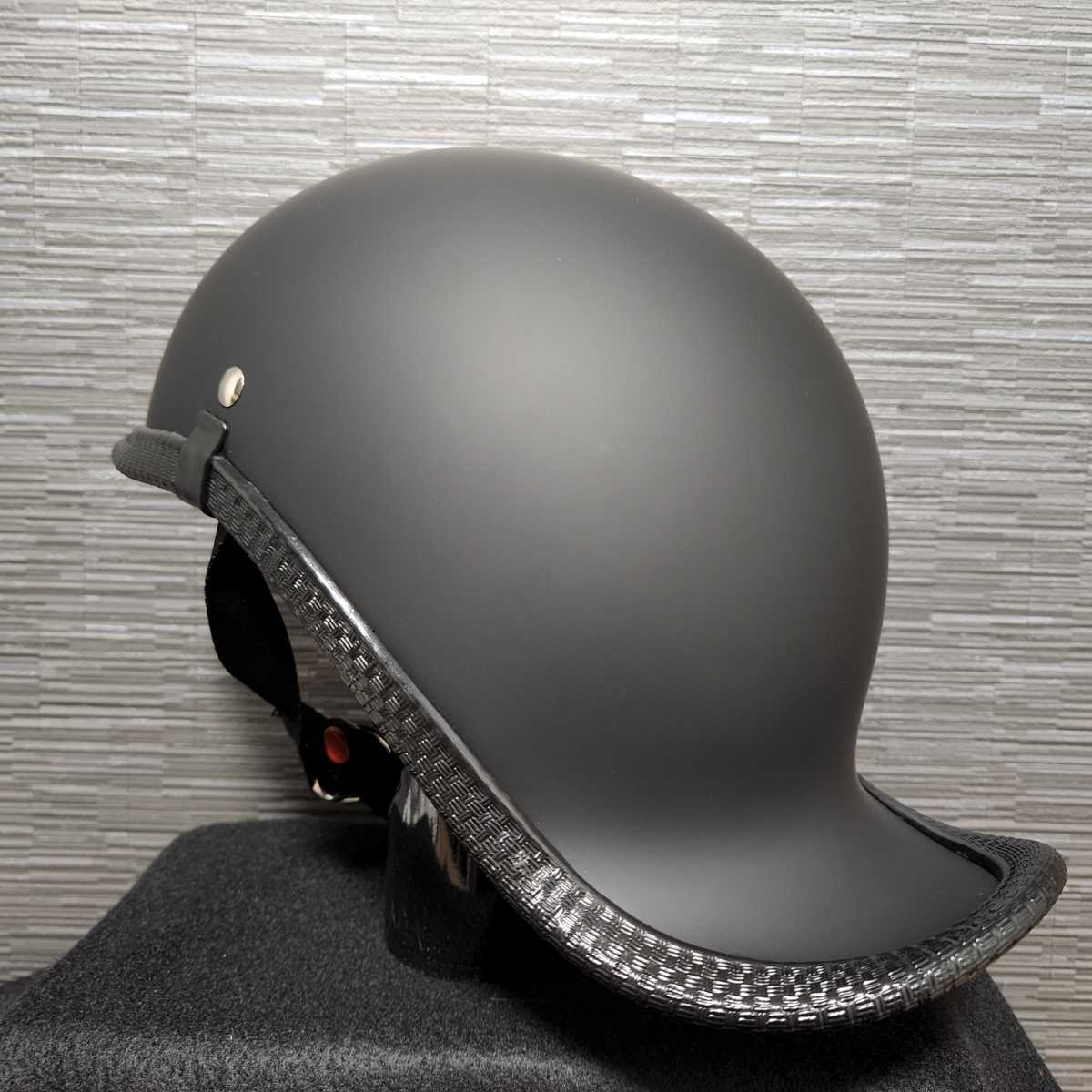 ダックテール ヘルメット ブラック 半ヘル キャップ 半帽 半ヘル