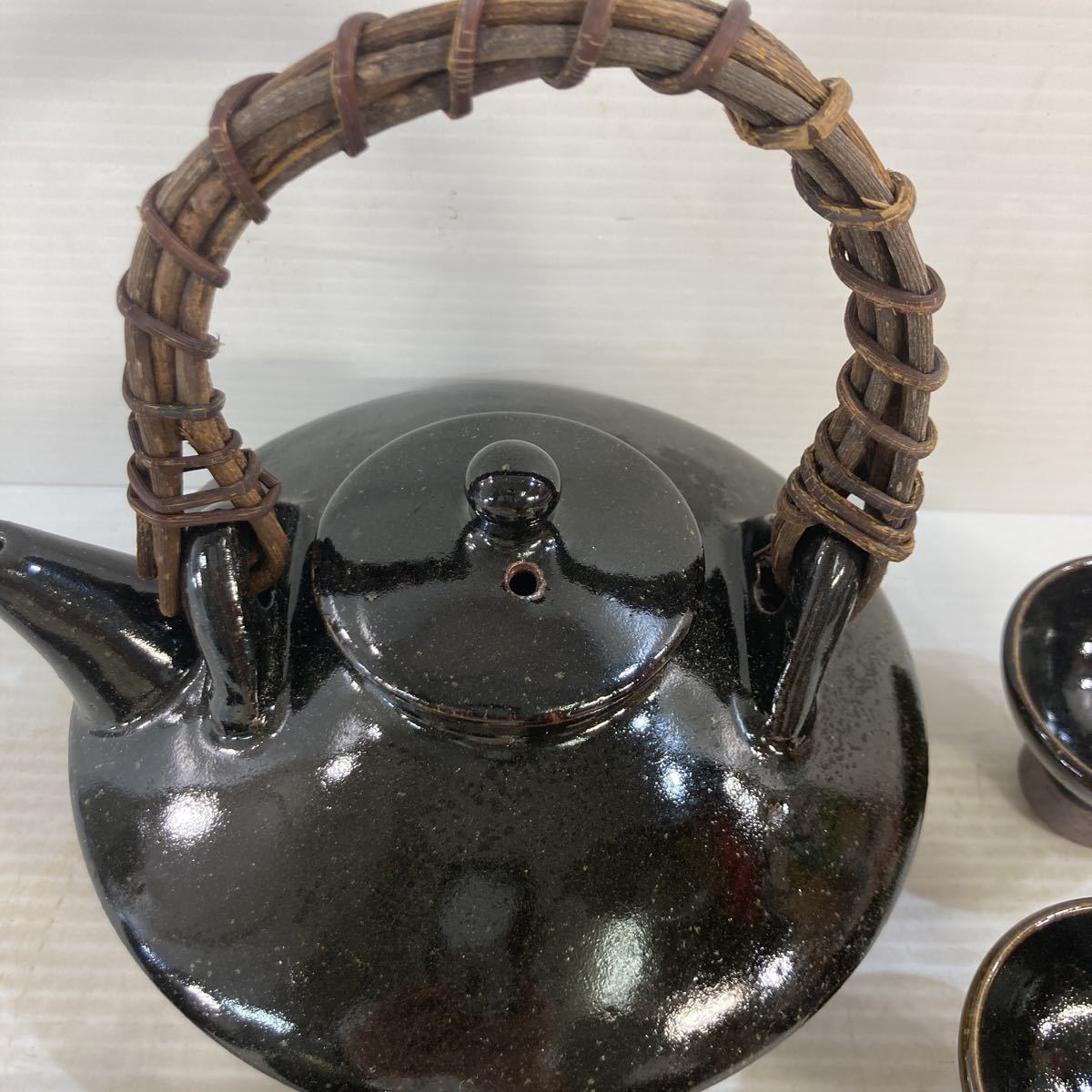 薩摩焼 龍門司焼 無形文化財 黒じょか 黒千代香 酒器 黒薩摩 さつま 