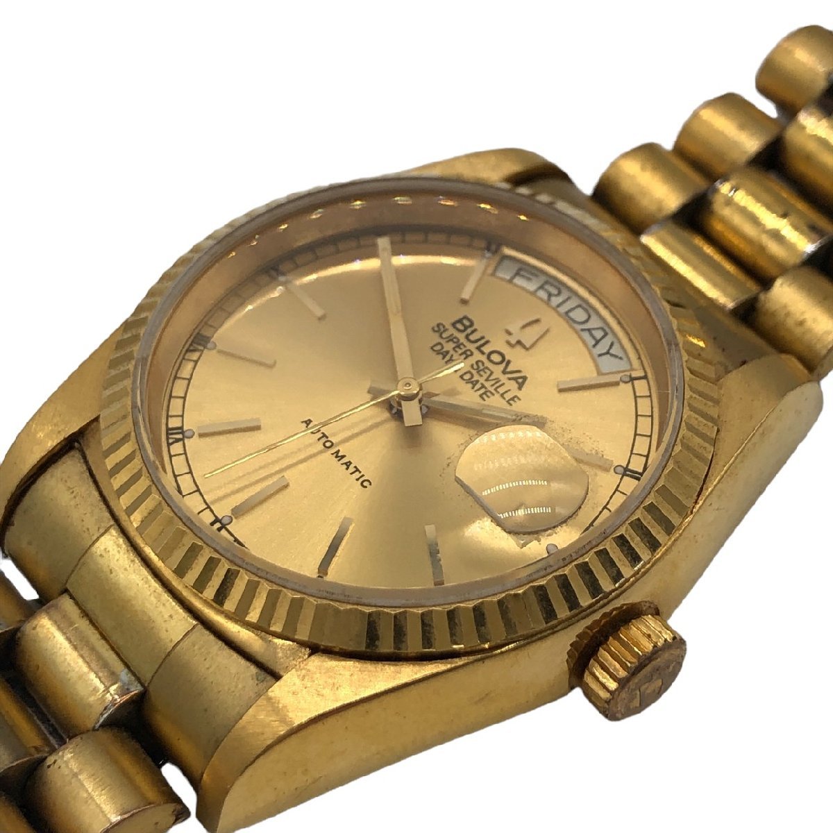 稼働品 BULOVA ブローバ SUPER SEVILLE スーパーセビル DAY&DATE 
