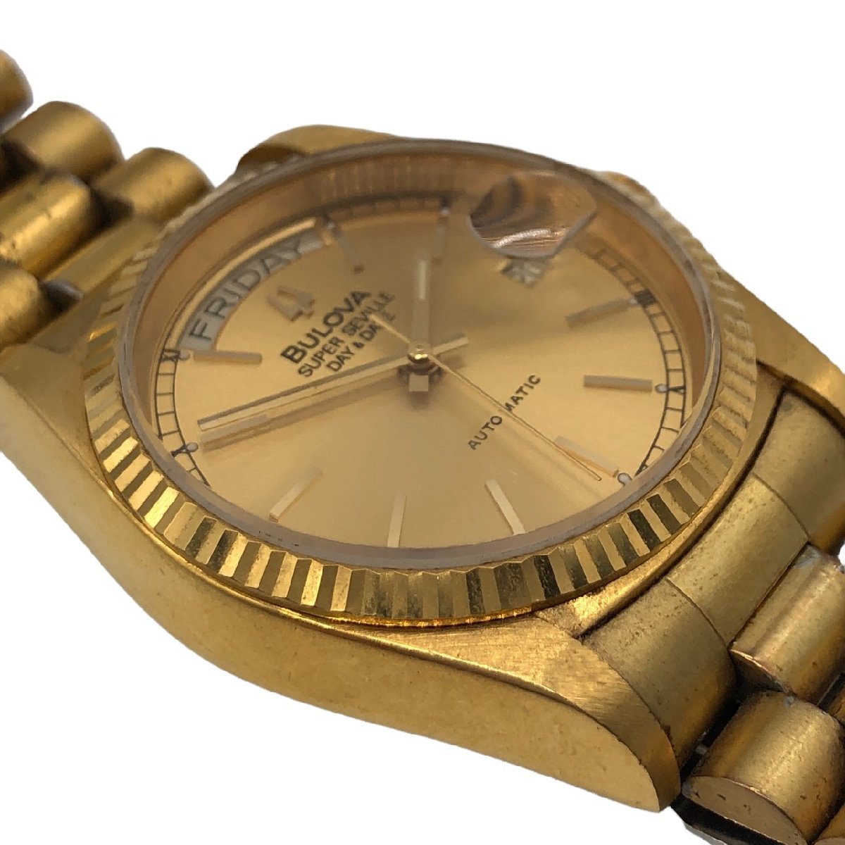 稼働品 BULOVA ブローバ SUPER SEVILLE スーパーセビル DAY&DATE 