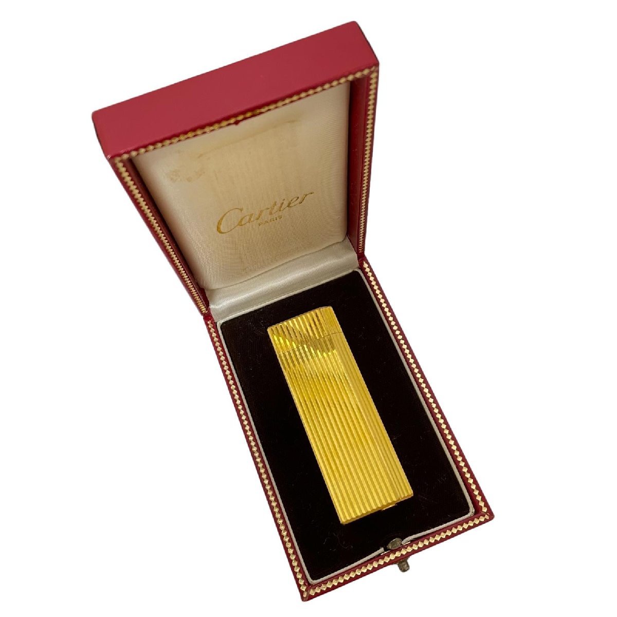 カルティエ Cartier オーバル ガスライター ゴールドカラー ライター 