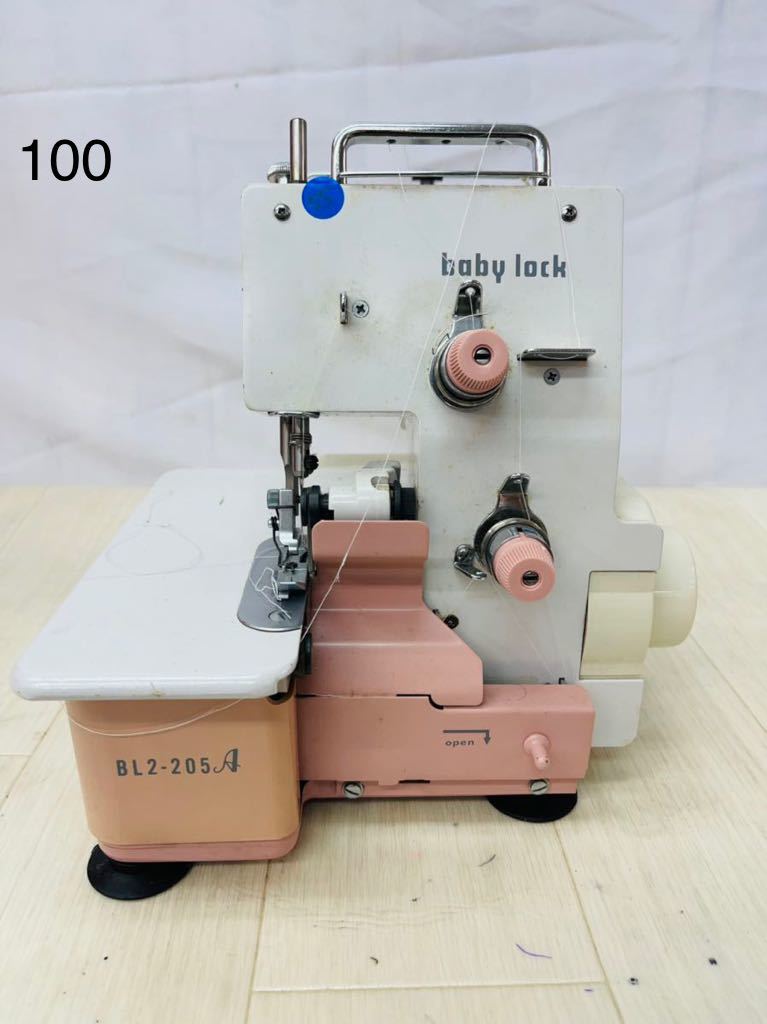 BH62 baby lock ベイビーロック アンティークミシン BL2-205A ピンク×ホワイト 現状品 中古 コードなし 動作未確認