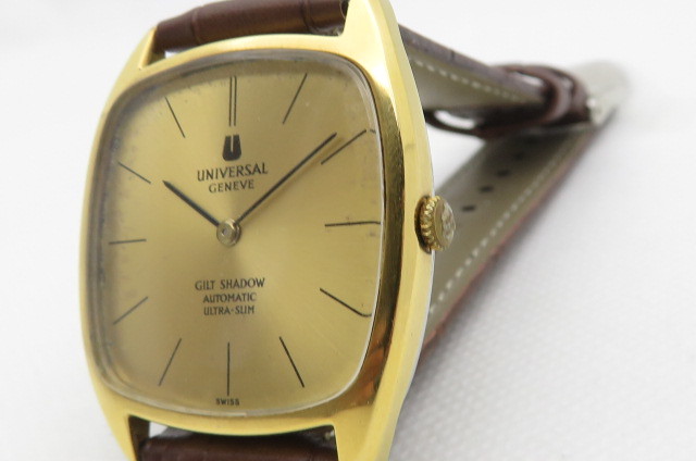 1円～【OH済】ユニバーサルジュネーブ UNIVERSAL GENEVE 18K 自動巻き