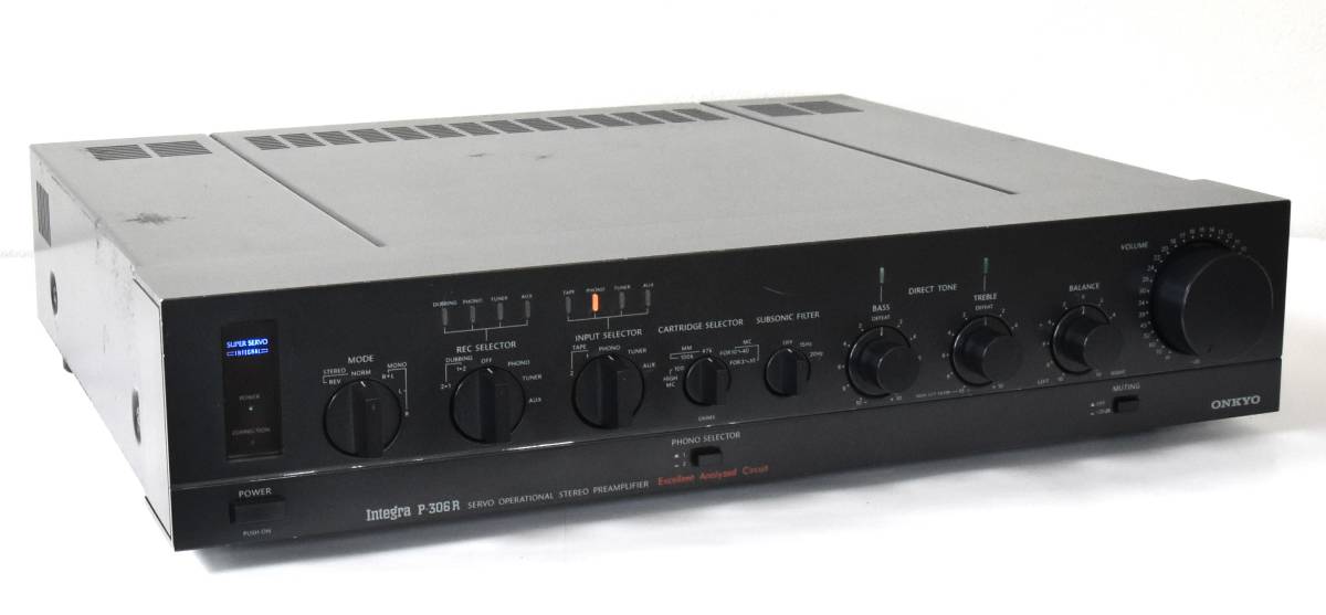 【通電確認済み】ONKYO Integra P-306 ステレオプリアンプ現状品 ONKYO Integra プリアンプ P-306R オンキョー P of P-306 Onkyo