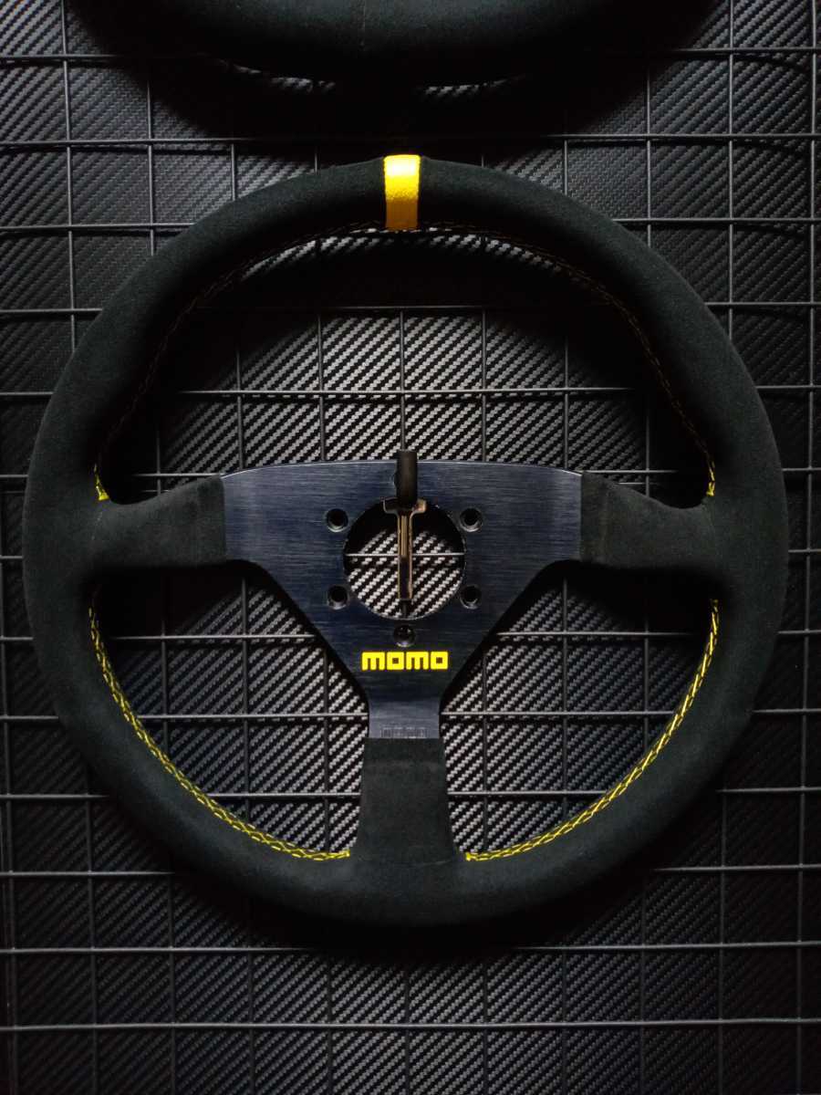 OMP WRC レザーステアリング 35φ 70mmディープ イエローステッチ 楽天