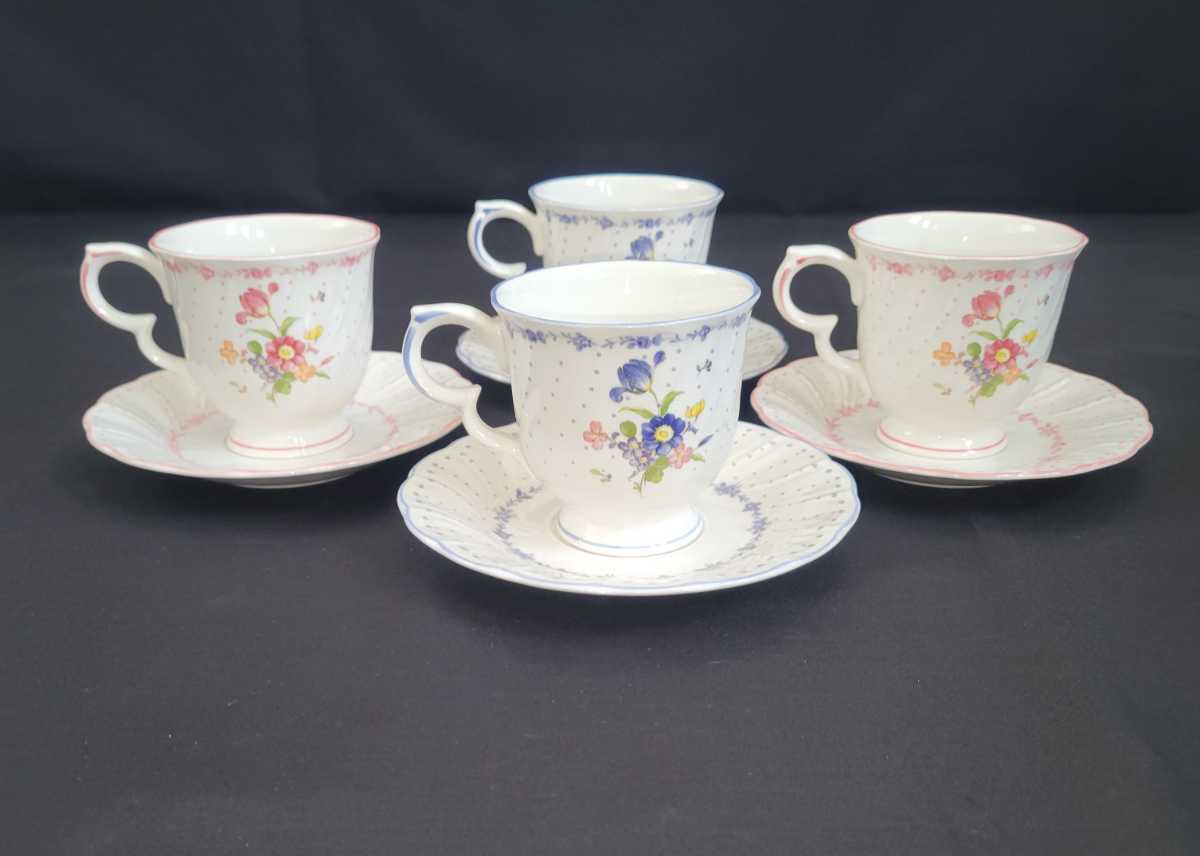 NIKKO ティーカップ・ソーサー 4客セット（廃盤品 ニッコー NIKKO 