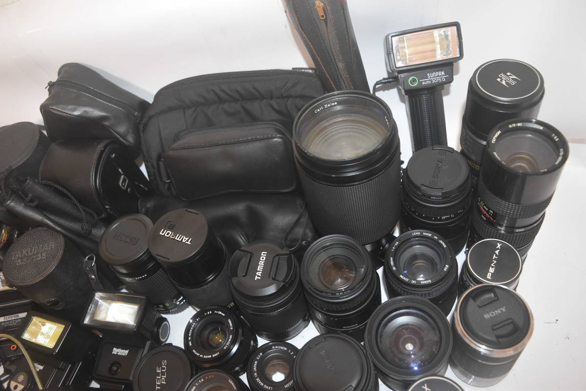 【No.08-094】カメラ レンズ等 おまとめ出品 TAMRON / MINOLTA / TELEPLUS / National / RICOH / SIGMA / PENTAX など