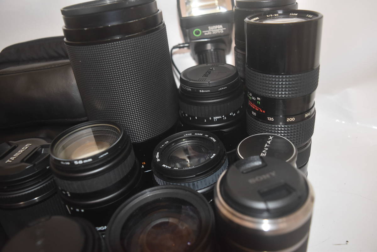 【No.08-094】カメラ レンズ等 おまとめ出品 TAMRON / MINOLTA / TELEPLUS / National / RICOH / SIGMA / PENTAX など