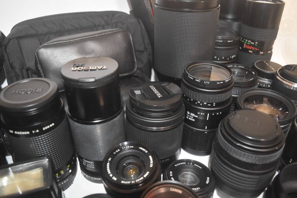 【No.08-094】カメラ レンズ等 おまとめ出品 TAMRON / MINOLTA / TELEPLUS / National / RICOH / SIGMA / PENTAX など
