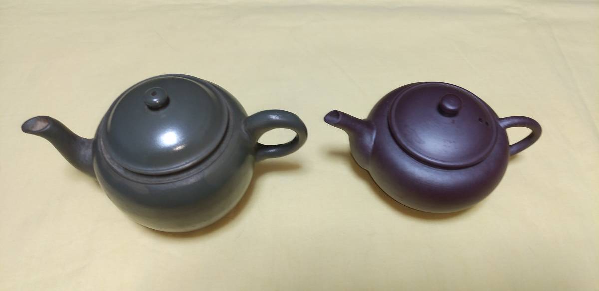 煎茶道具 急須 蘭 染付 井上春峰作 後手急須 共箱 : du 青