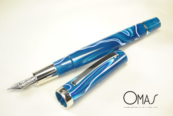 OMAS Bologna Aqua オマス ボローニャ アクア Mニブ 万年筆(オマス