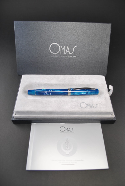 OMAS Bologna Aqua オマス ボローニャ アクア Mニブ 万年筆(オマス