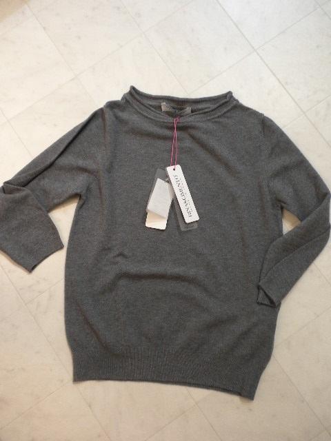 送料込！特価！新品☆彡ITALY『RINASCIMENTO』◇リナシメント◇定番人気デザイン！ふんわり柔らかソフトな知的グレーニット！