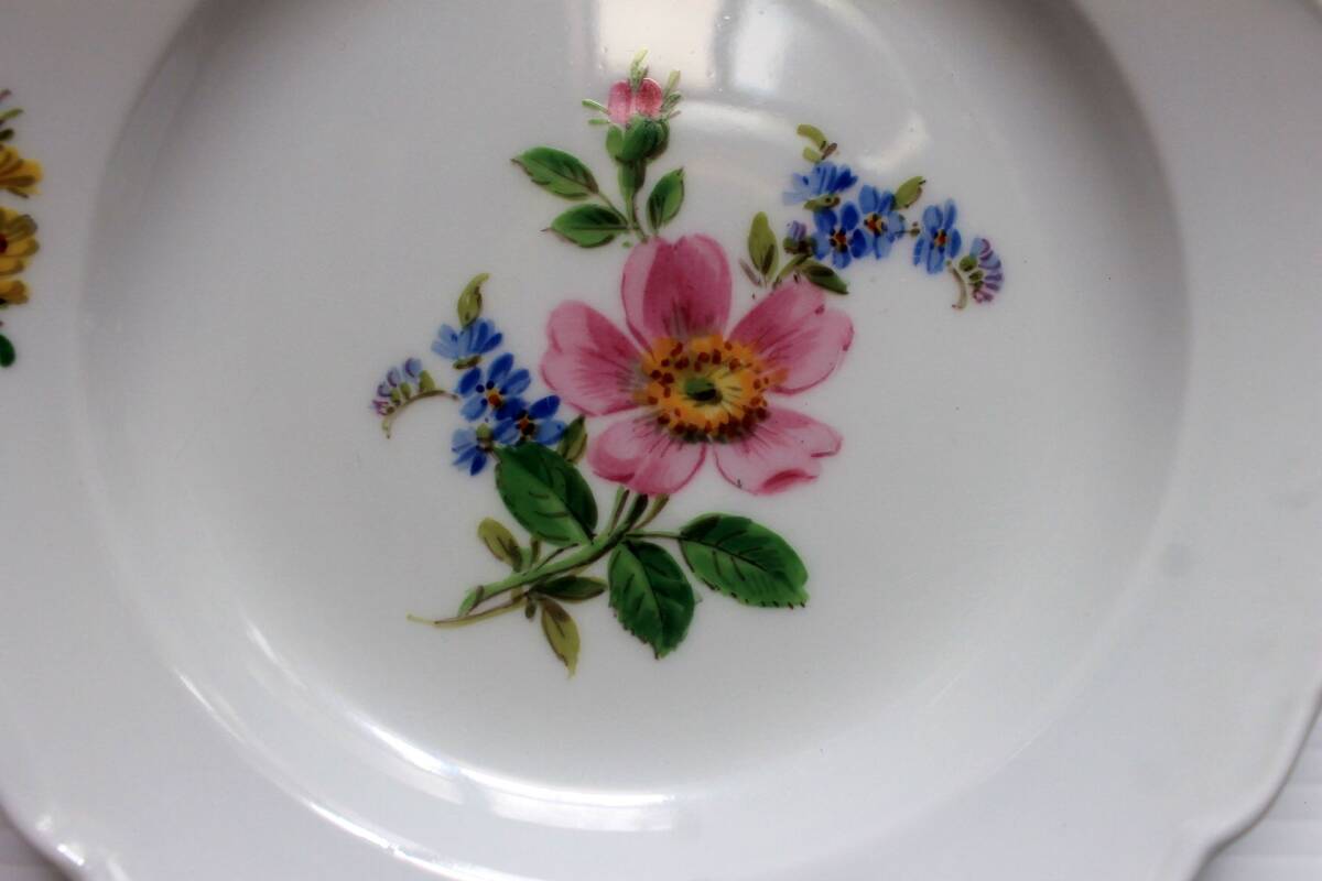 MEISSEN マイセン フラワー プレート ５枚 セット　ばら　ドイツ　磁器_2