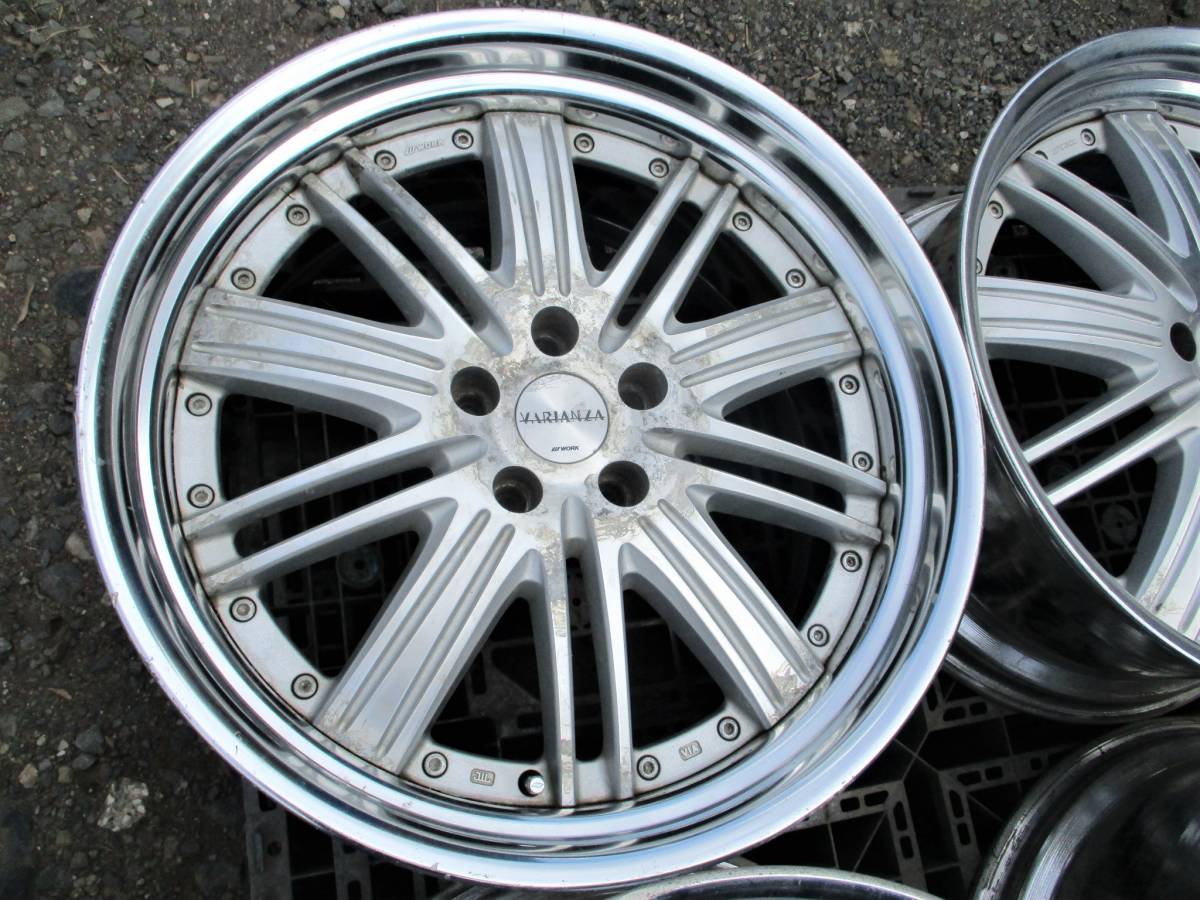 希少 ステップリム WORK ワーク ヴァリアンツァ VRF SR 20インチ 5穴 114.3 10.5J 9.5J USDM VIP 深リム ヘラフラ 段リム