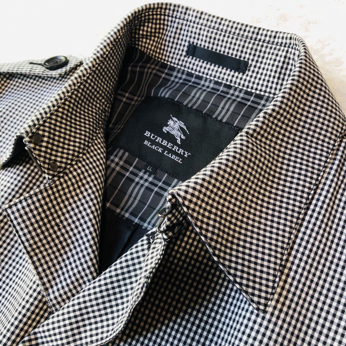 極美品 バーバリーブラックレーベル トレンチコート ノバチェック