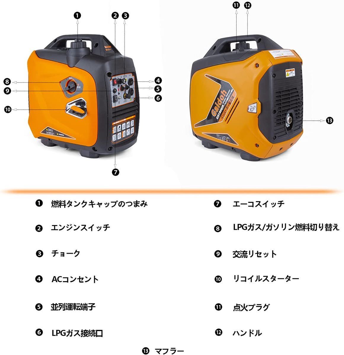 LPガス&frasl;ガソリンインバーター発電機 LPガス 最大出力2.0kVA&frasl;2.3kVA | インバーター発電機 LPガス&frasl;ガソリン両用 並列運転 プロパンガス発電機 定格出力3.1kVA&frasl;2.7kVA ガソリン発電機 Watch 家電 - ガソリンやLPガスで発電できる、インバーター発電機 新登場インバーター発電機KEHシリーズインバーター発電機 安い商品を通販サイトから探す