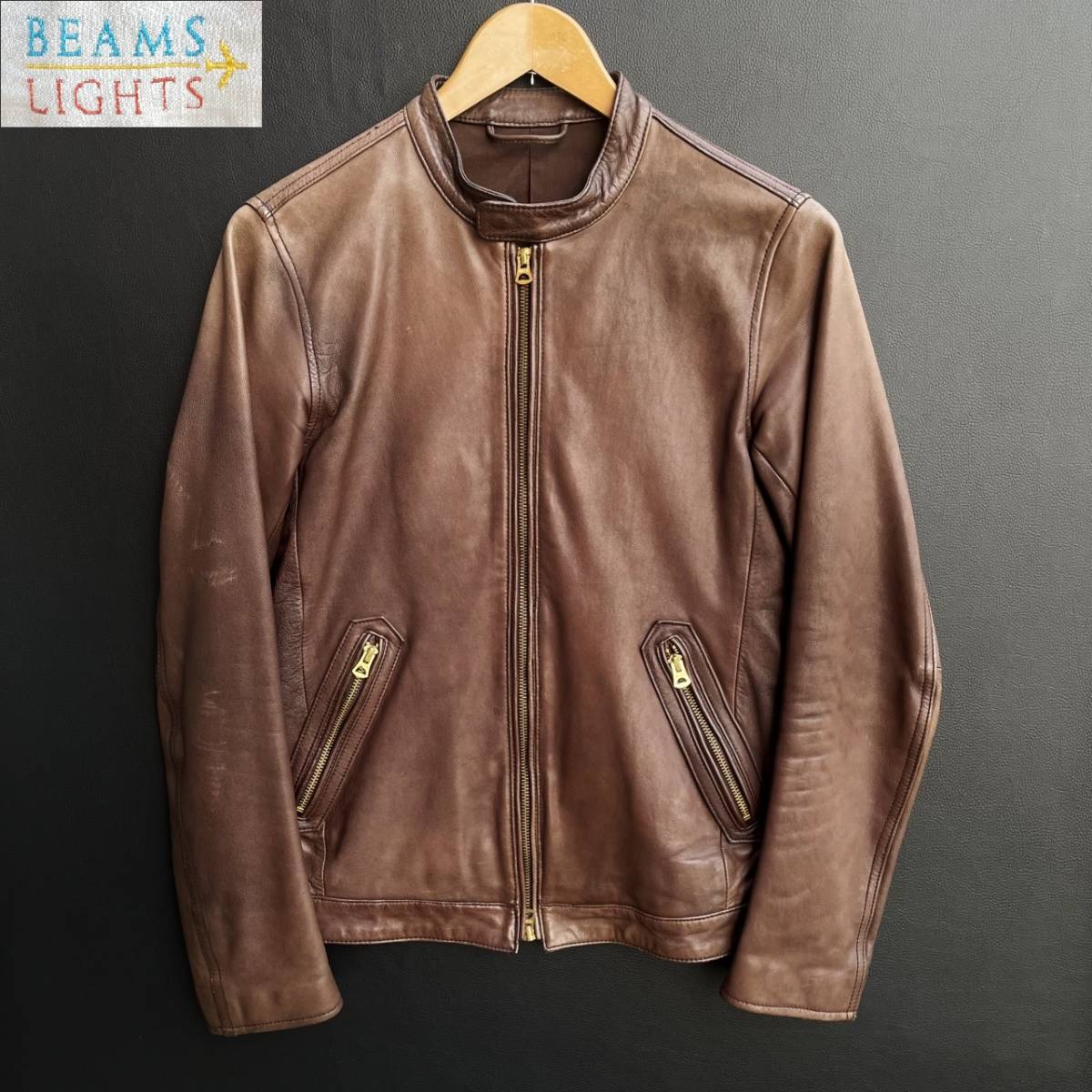 定価51,700円 BEAMS LIGHTS ビームスライツ ゴートレザー シングル 