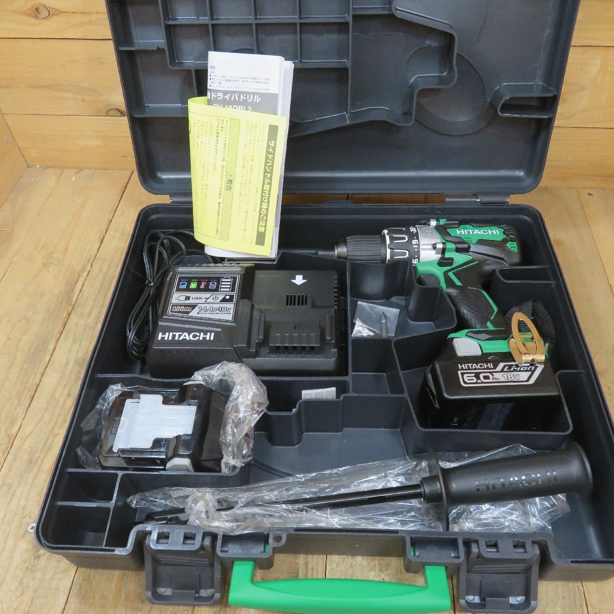  展示品 日立/HITACHI コードレス振動ドライバドリル DV18DBL2 2LYPK 代引き発送 領収書発行OK(本体)｜売買されたオークション情報、yahooの商品情報をアーカイブ公開 - オークファン ドリルドライバー
