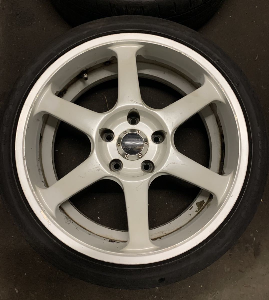 ヨコハマ AVS モデル6 17インチアルミホイール2本セット 7J +30 5H 
