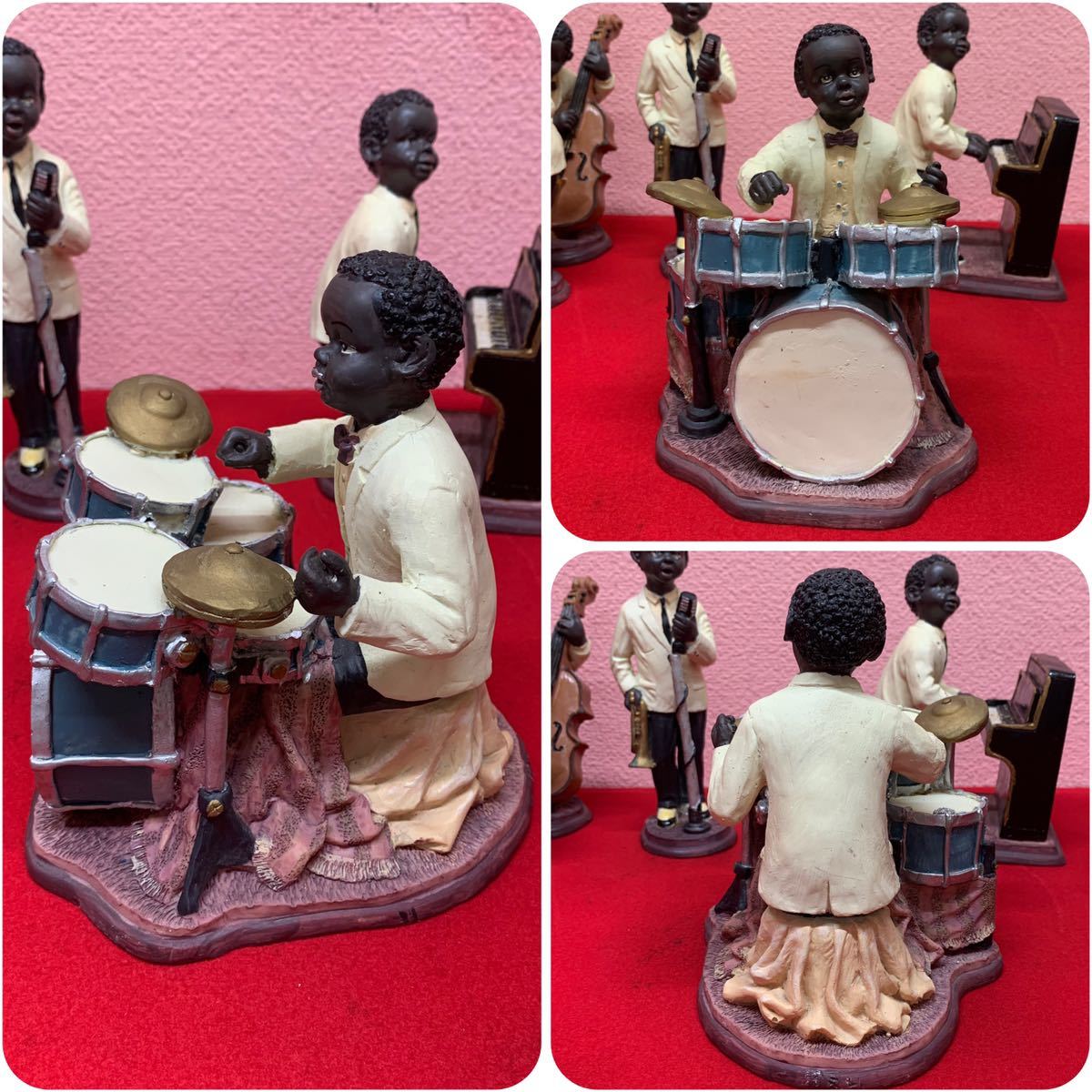 Jazz Band 人形6体セット 美品 フィギュア 黒人 フィギュア 黒人 JAZZ