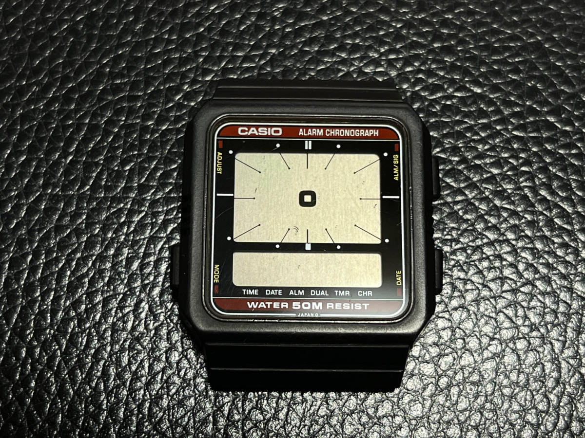 CASIO カシオ AE-8W アラーム クロノグラフ ジャンク レッド