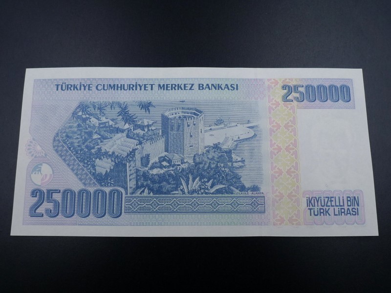 旧紙幣 トルコ 250000リラ 旧紙幣 トルコ 250000リラ