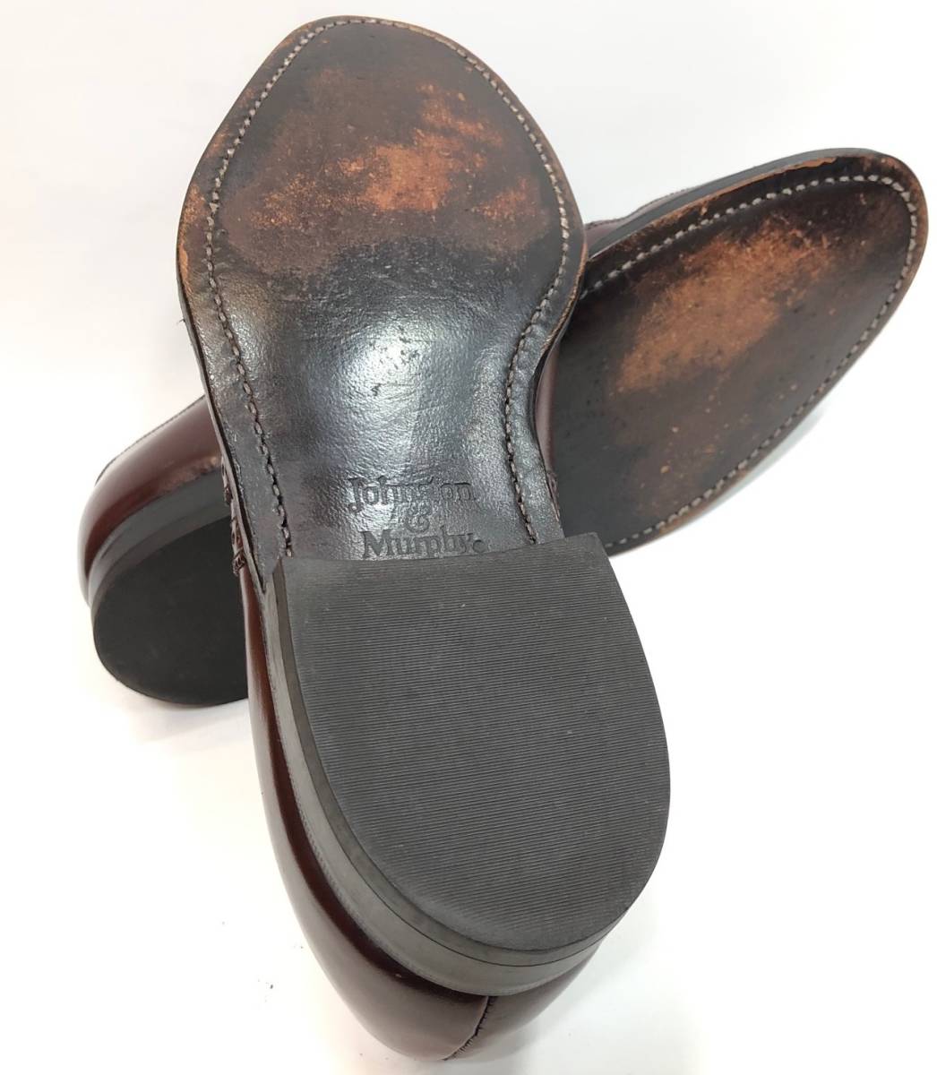 美品★ Johnston & Murphy ■ジョンストン&マーフィー ■ウイングチップビジネスシューズ ■米国製 / サイズ 8 D /#810 Johnston Murphy & メンズ シューズ 高級