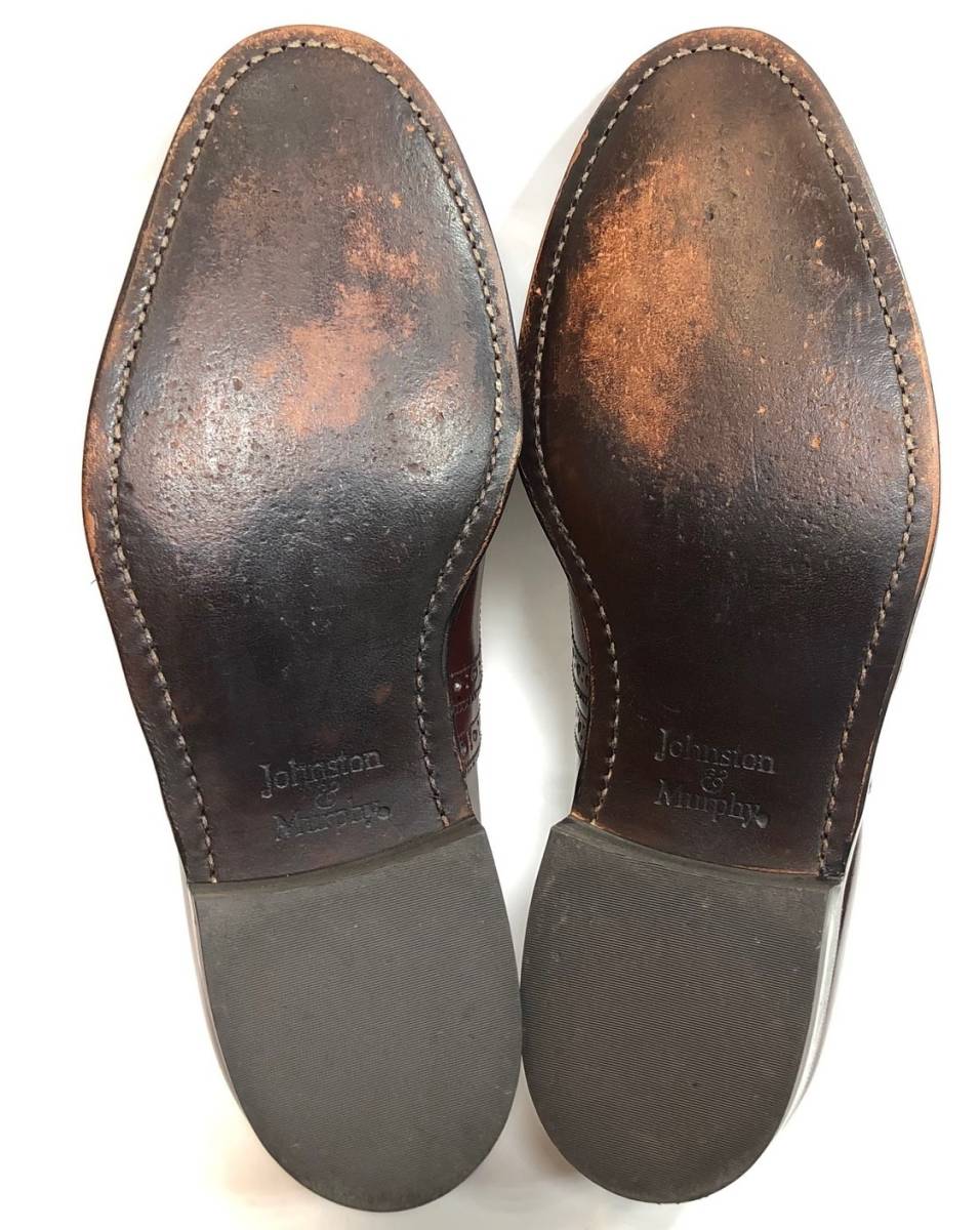 美品★ Johnston & Murphy ■ジョンストン&マーフィー ■ウイングチップビジネスシューズ ■米国製 / サイズ 8 D /#810 Johnston Murphy & メンズ シューズ 高級
