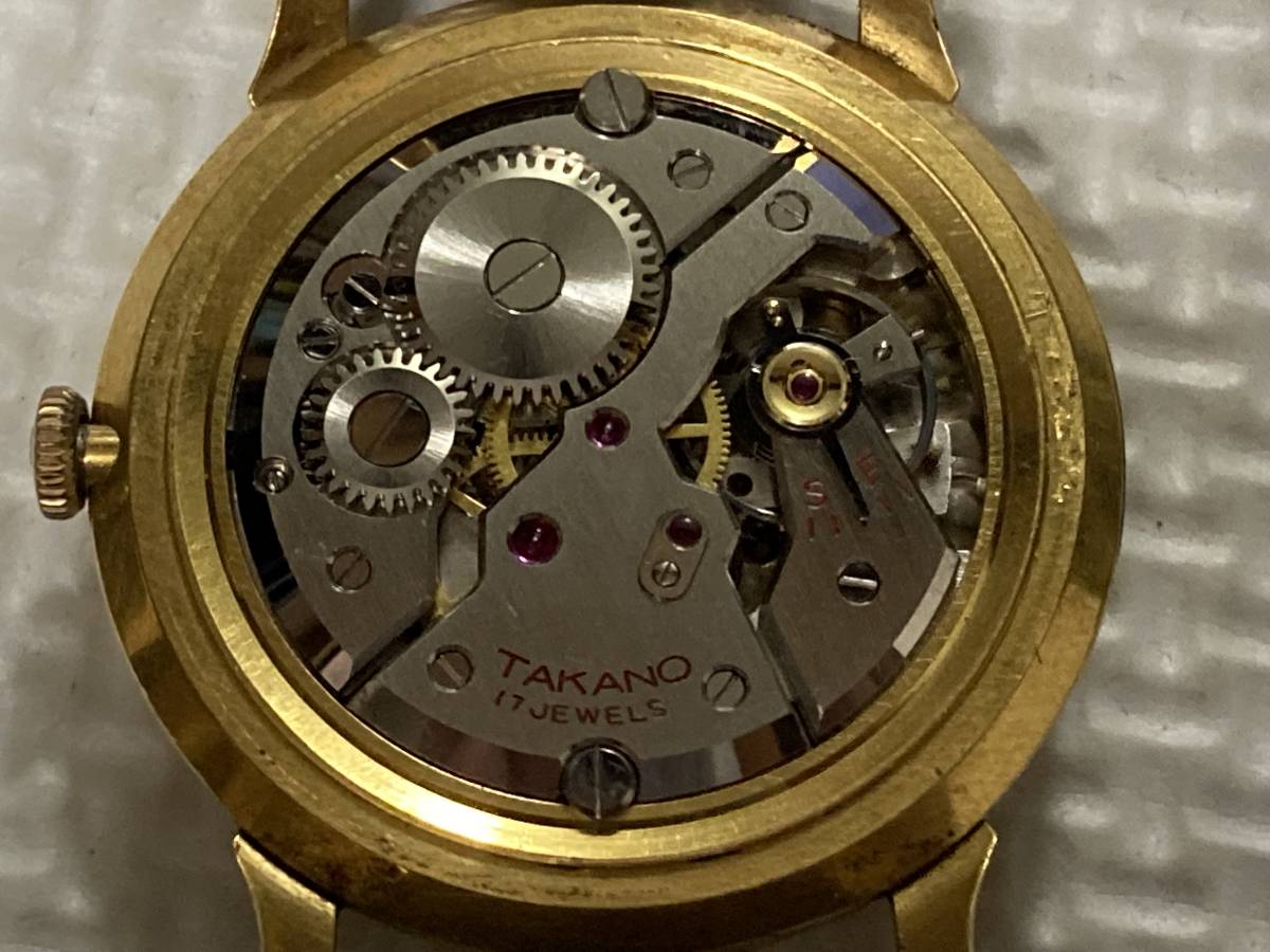 TAKANO タカノ SHOCK PROOF ANTIMAGNETIC 手巻き 17石 腕時計 フェイスのみ